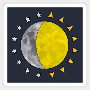 Sun and Moon Sticker